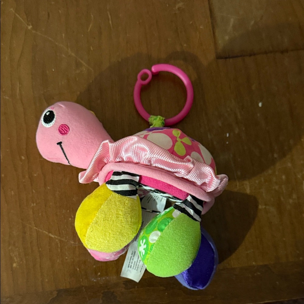 Infantino Pink Turtle Plush with Clip